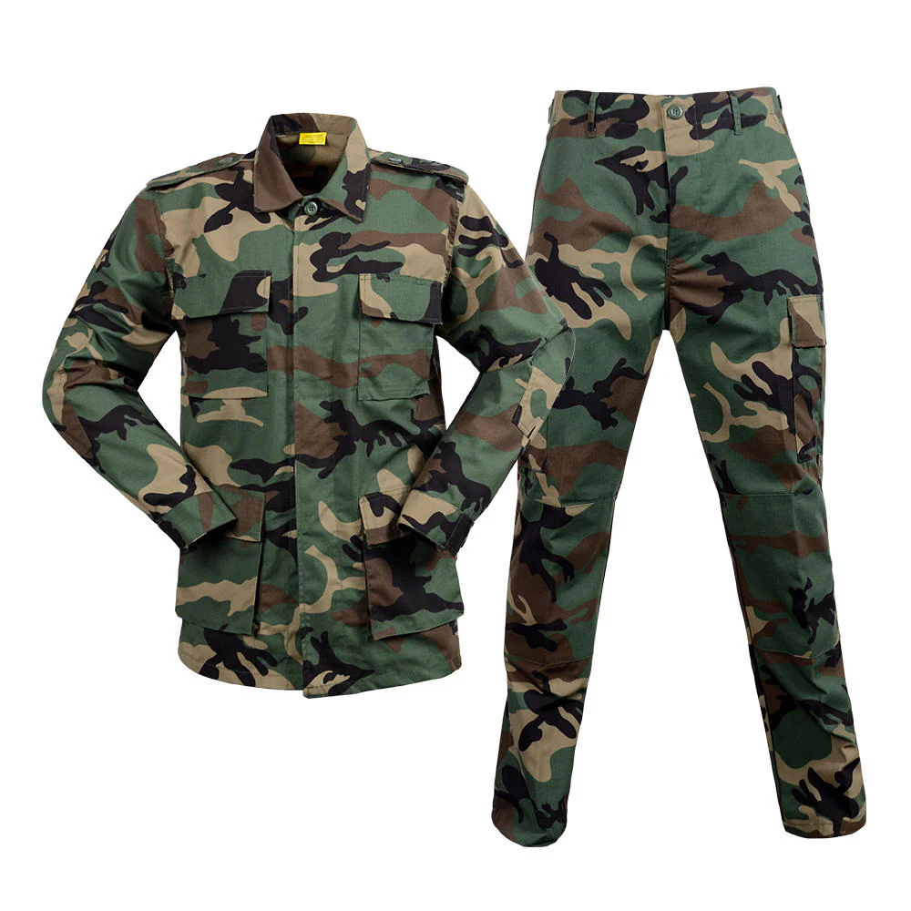 BDU Camouflage Breathable Woven Hunting Suit