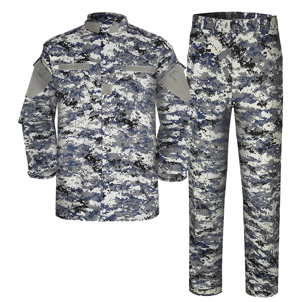 Custom ACU Combat Dress City Digital Urban Camouflage Light Blue Woven JT-C-008