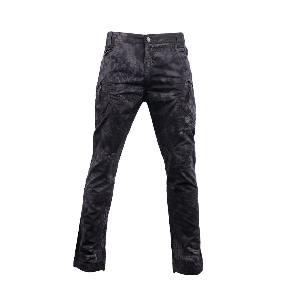 Wholesale Black Python Tactical Trousers Low Ripstop Fabric Mid Waist JT-CI-004