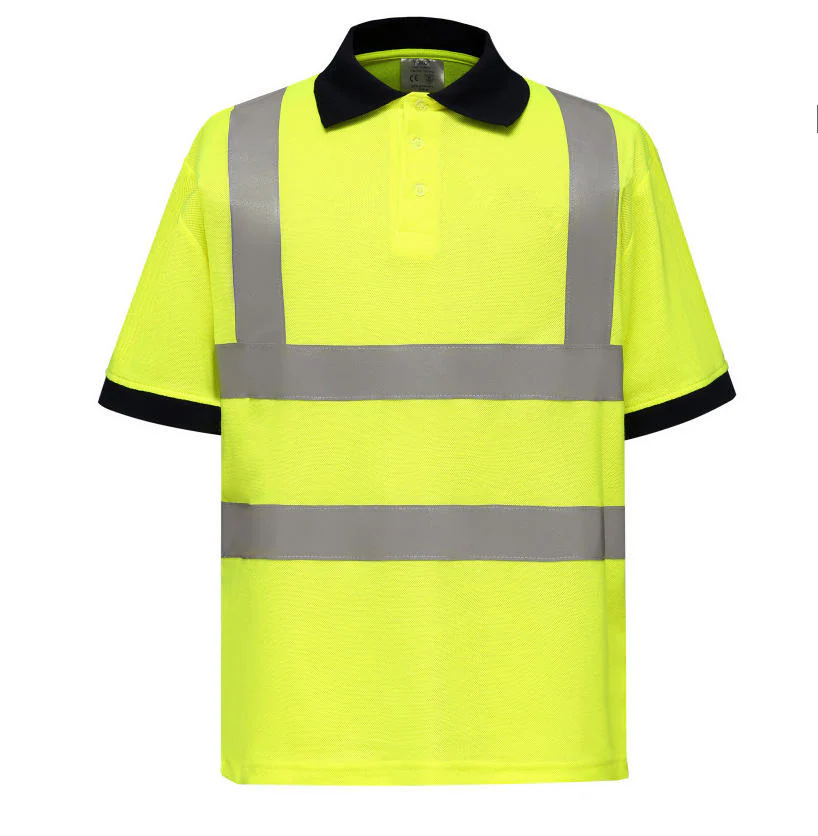 High Visibility Short Sleeve Reflective Safety T-Shirt Men's Heavy JT-HP-001