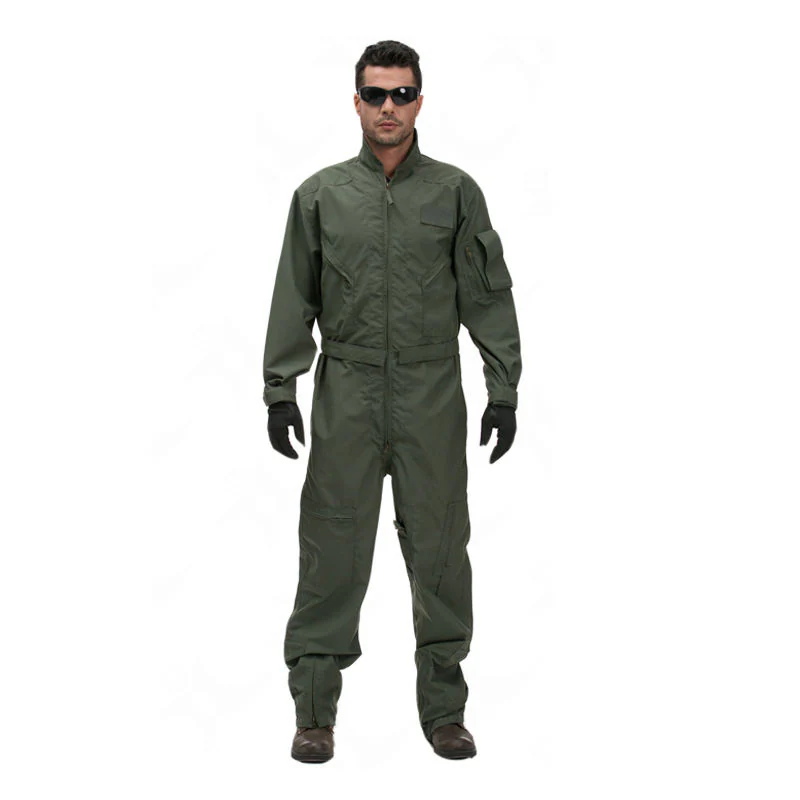 Navy Blue / Ranger Green Flame Retardant Overall Flight Suit Navy Blue JT-HP-014