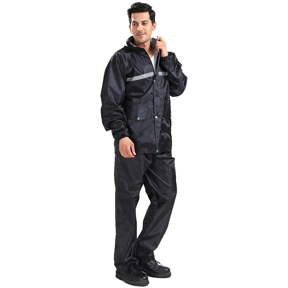 PU 100% Waterproof Eco-Friendly Four Seasons Motorcycle Raincoat for JT-HV-011