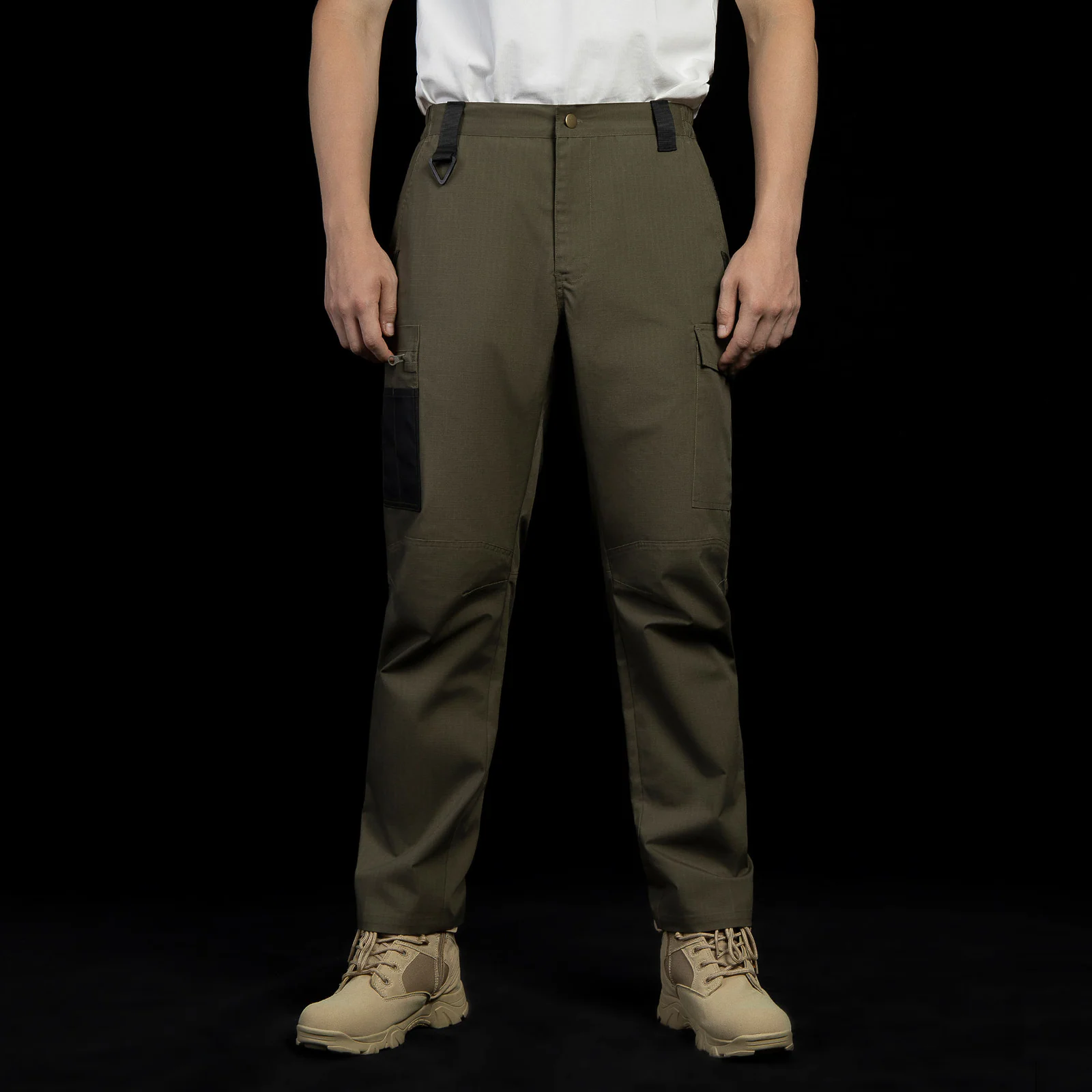 Casual High-Waist Canvas Cotton Hiking Pants Zipper Fly Straight JT-PANTS-011