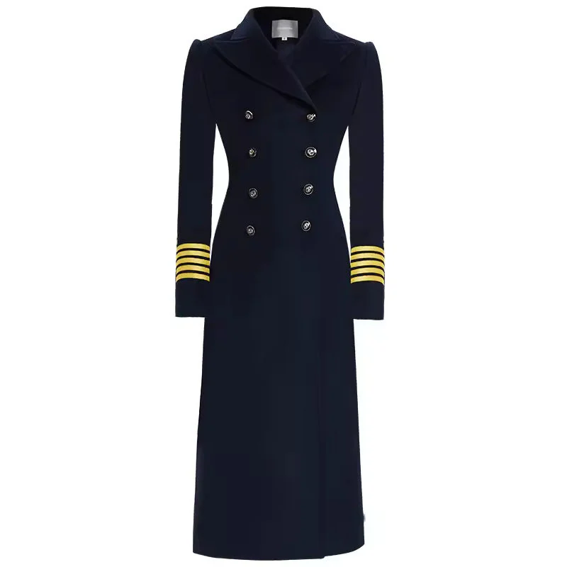2024 Work Wear Women's Coat Overall Mid-length Autumn Winter Academy JT-S-014
