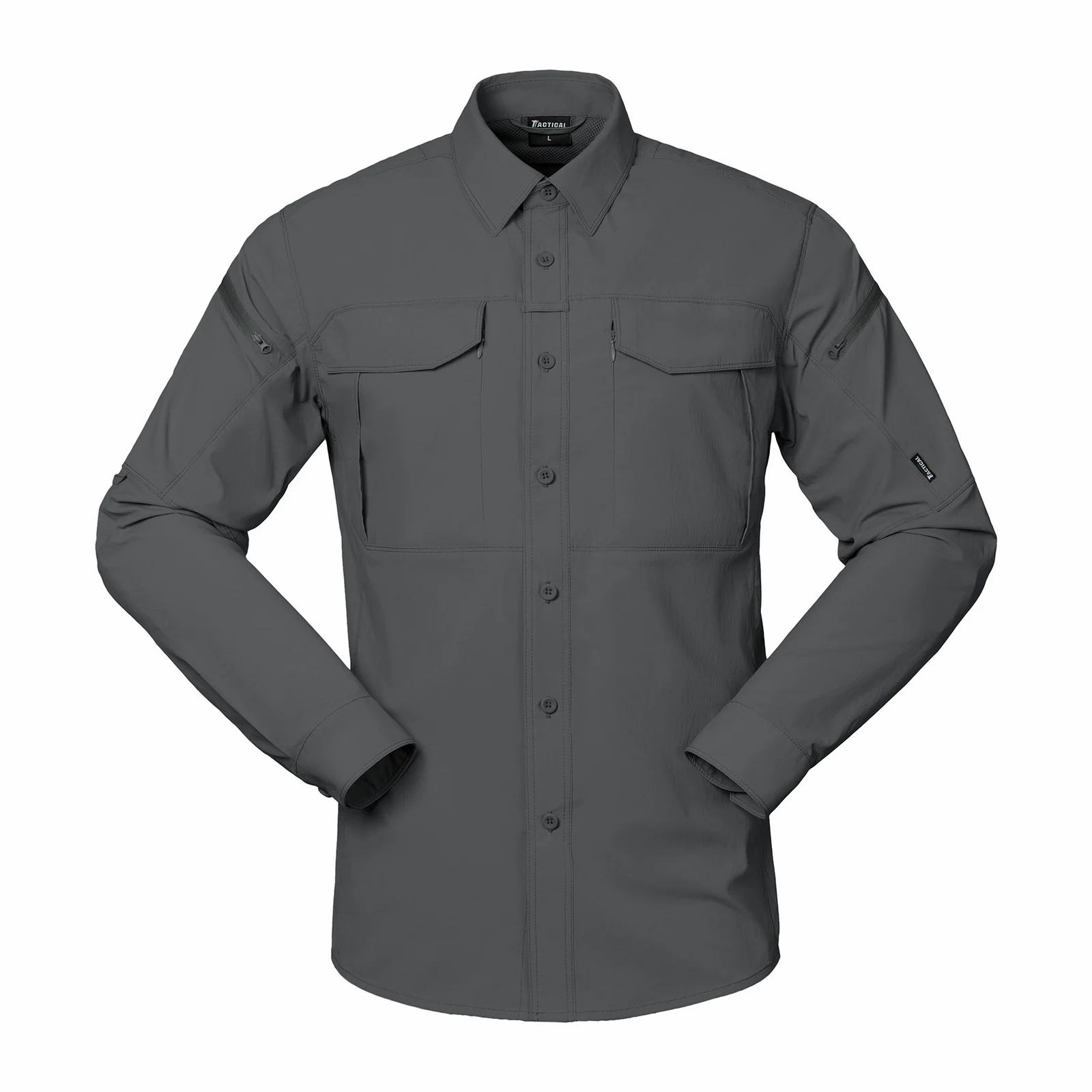 Leisure Long Sleeve Tactical Breathable Twill Spring Casual Shirt for Men