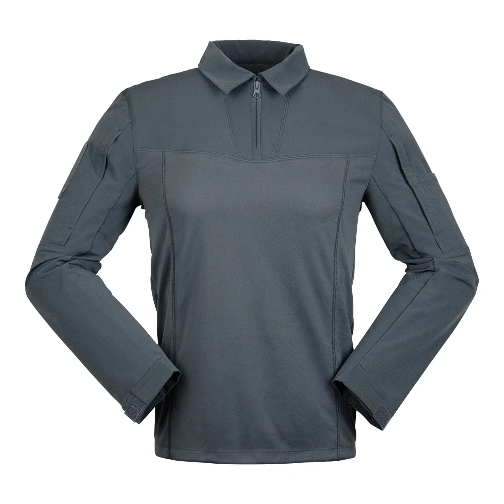 Custom Logo Men's Tactical for Shirt Long Sleeve Woven Blank Slim JT-SHIRT-019