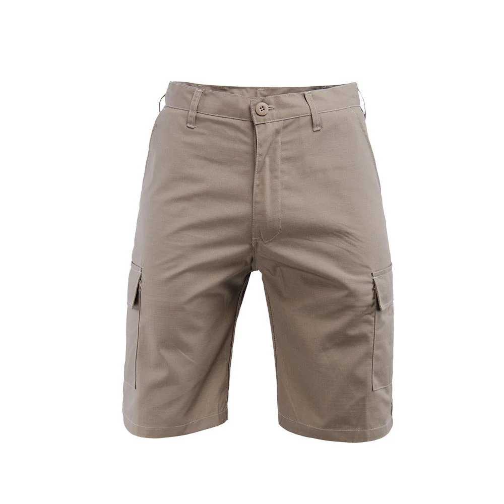 Khaki Color Outdoor Tactical Cargo Shorts Breathable Canvas JT-SHORTS-013