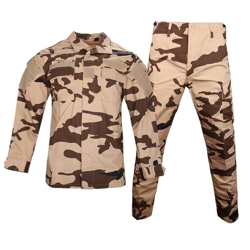 Chad Polyester BDU Combat Uniform in Desert Camouflage Formal Style for JT-T-002