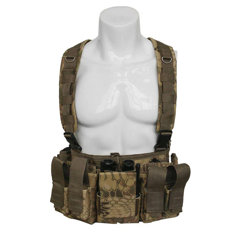 Jinteng Chaleco Chest Rig Nylon Tactical Chest Rig Hunting Bag Tactical Vest